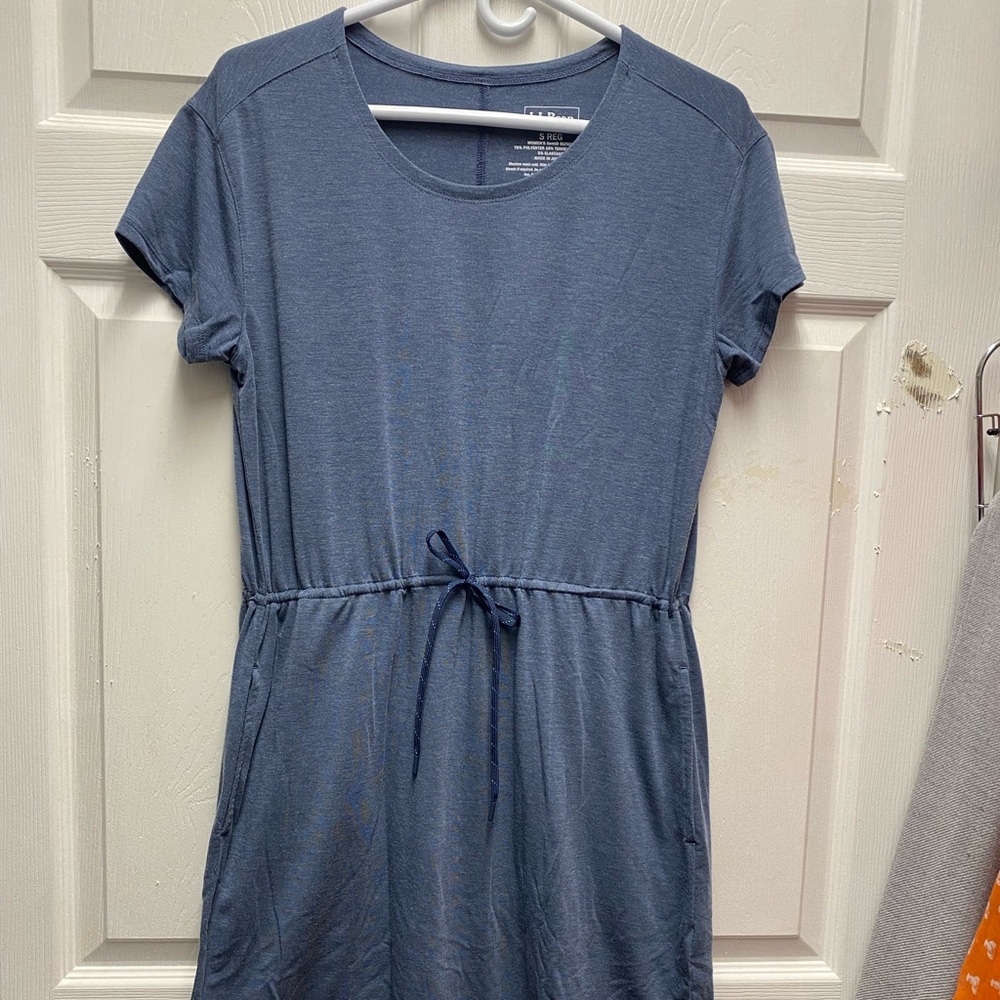 Ll bean slub knit t shirt dress, size small